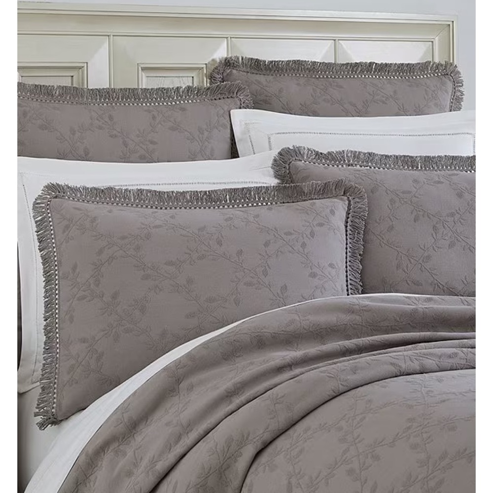 Southern Living Rosewood Matelasse Fringed Coverlet Mini Set